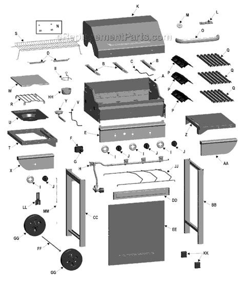 3 burner gas grill replacement parts